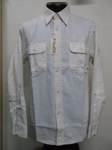 シュガーケーン　ホワイトシャンブレーワークシャツ　品番：ＳＣ２７８５１−４０１（Ａ．ＷＨＩＴＥ）