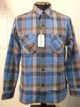 シュガーケーン　ツイルチェックワークシャツ　ネルシャツ　品番：ＳＣ２８９５５−１２５（ＢＬＵＥ）
